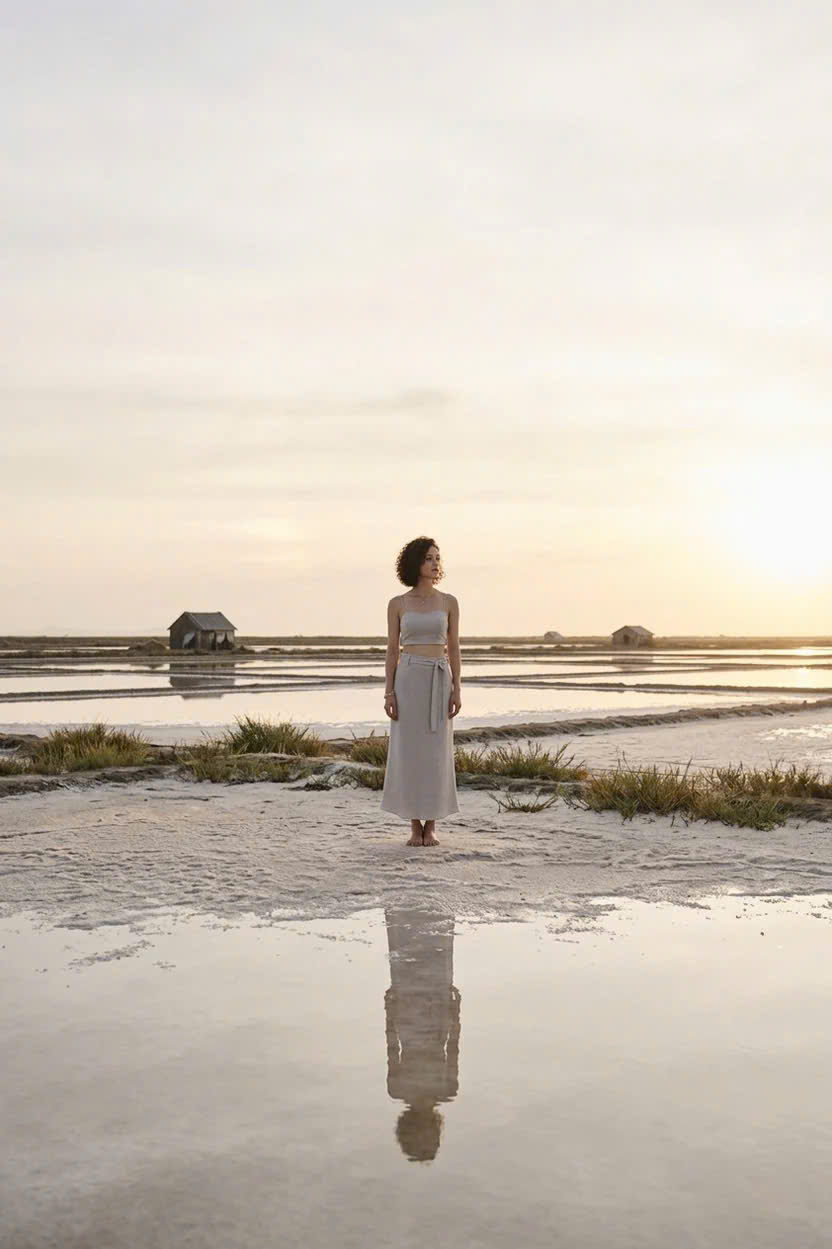 Áo Croptop Hai Dây Linen Vải Lanh Xám Muối Tiêu TOP208 Thời trang Hity