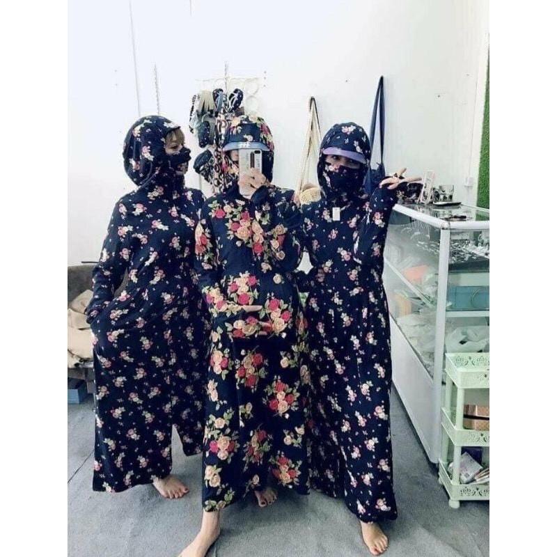 ÁO CHỐNG NẮNG NỮ DÁNG DÀI HÀNG 2 LỚP DÀY MỊN ĐẸP