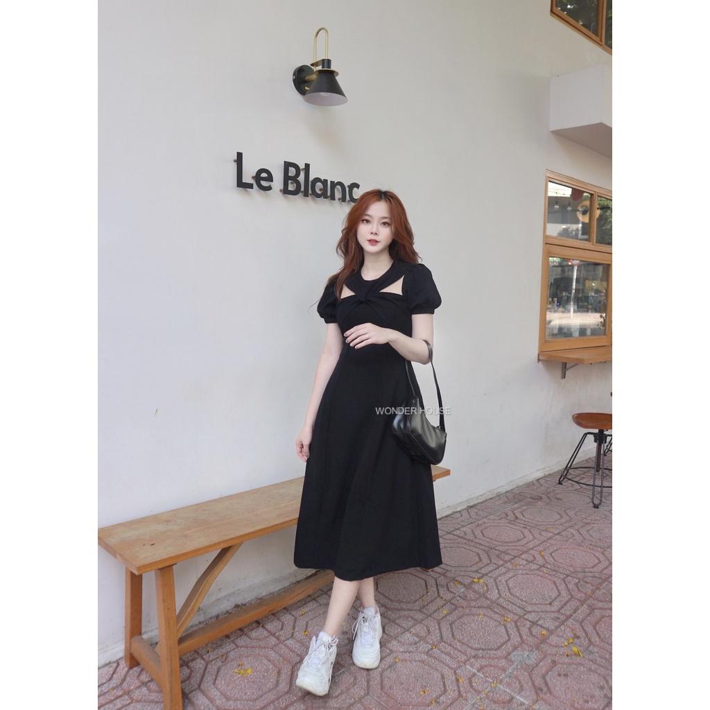 Đầm Wonderhouse cổ yếm form maxi chất vải dày dặn dự tiệc, đi biển sang chảnh - Dori dress 2
