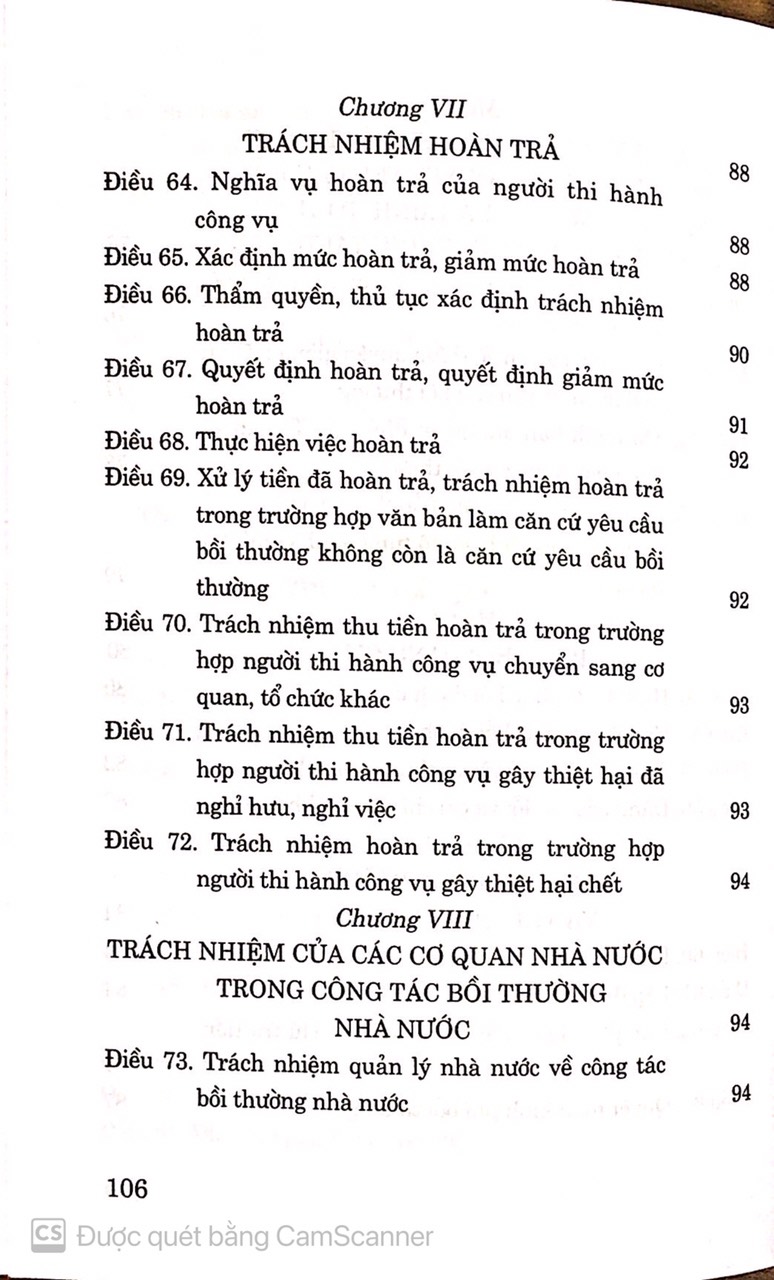 Luật trách nhiệm bồi thường của nhà nước
