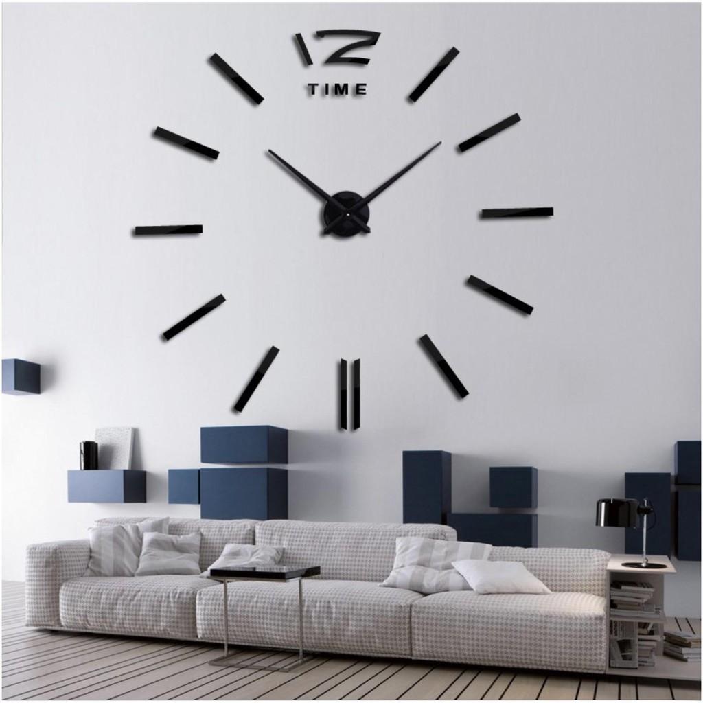 Đồng hồ dán tường trang trí Mirror Clock 12 European - Gia dụng SG