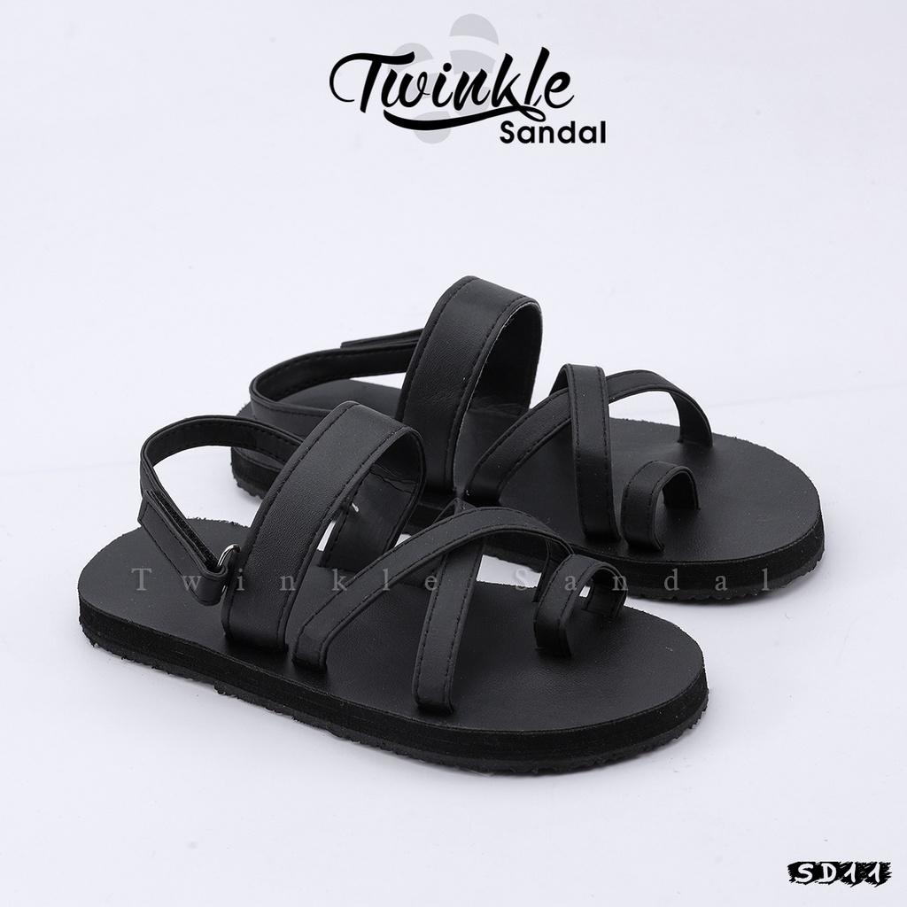 Dép sandal Nữ quai da mềm Đế bệt Cao Su ôm chân mã SD49
