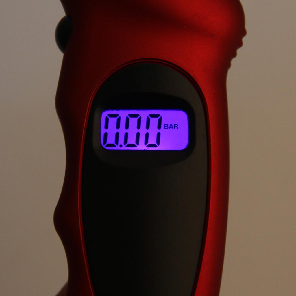Universal Car Auto LCD Digital Tire Air Pressure Gauge Red