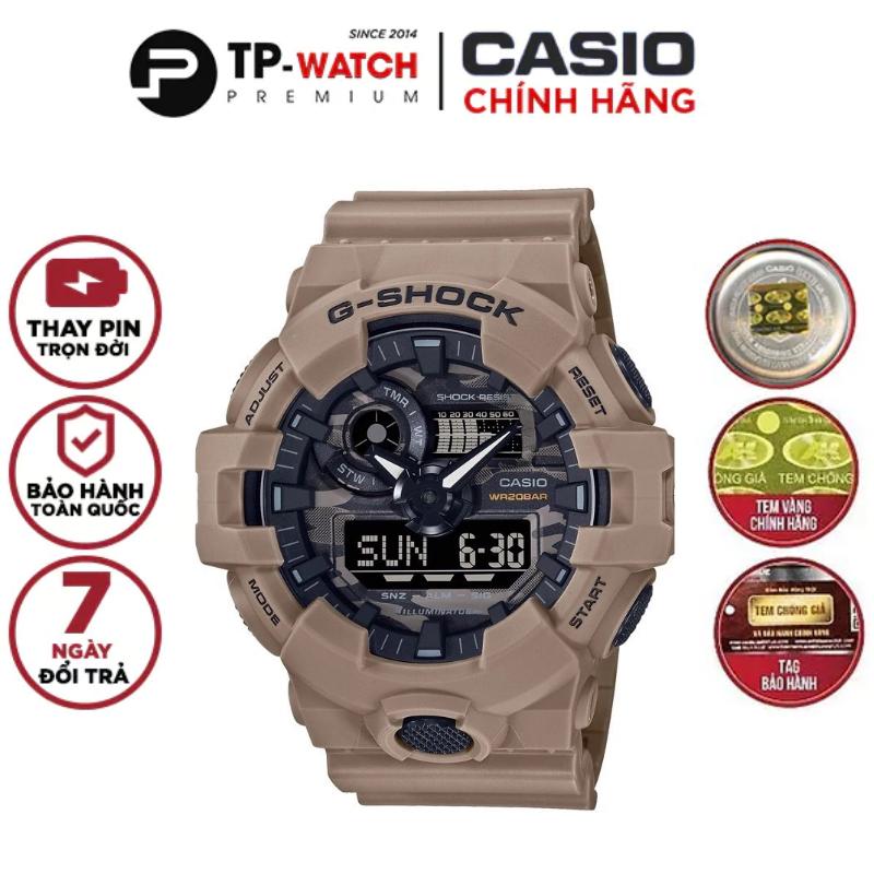 Đồng Hồ Nam Dây Nhựa Casio G-Shock GA-700CA-5ADR Chính Hãng - GA-700CA-5A CAMO