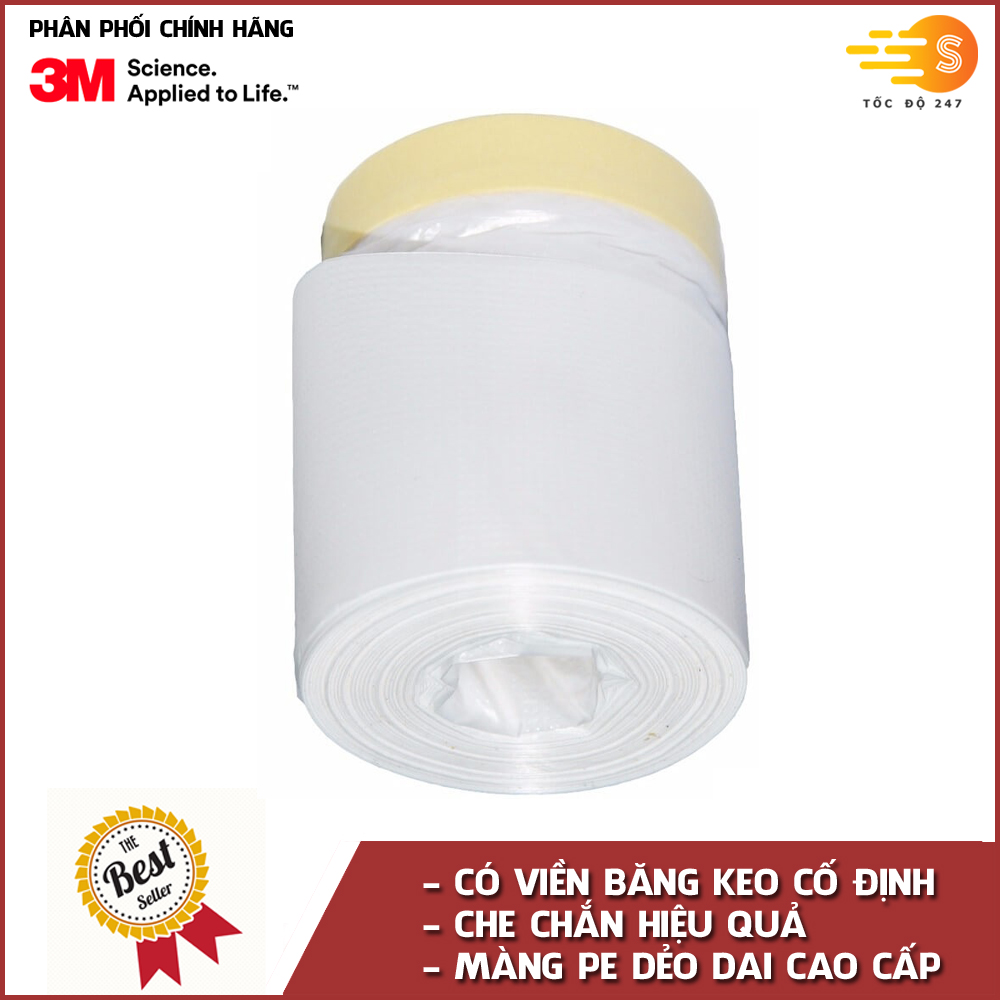 Băng keo nilon che khi phun sơn và chống bụi bẩn 3M 7021-900 90cm x 20m