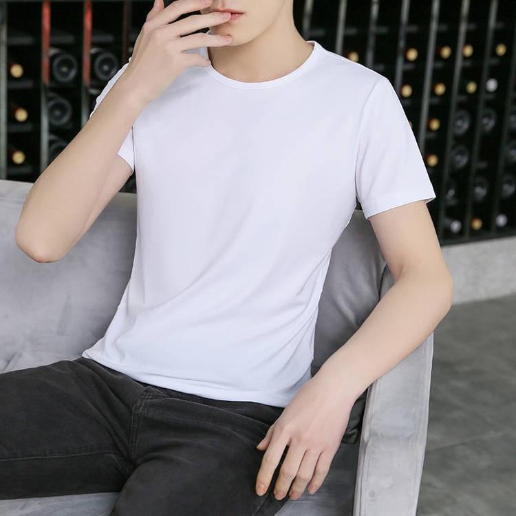 Mẫu áo thun basic nam nữ cổ tròn trơn trắng đen vải cotton mềm mại thoáng mát - PandoStore