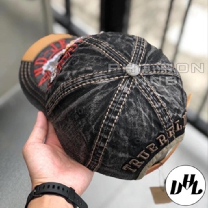 Nón kết, mũ kết Địa lửa phối vải jeans xịn chuẩn thời trang (Ảnh thật)