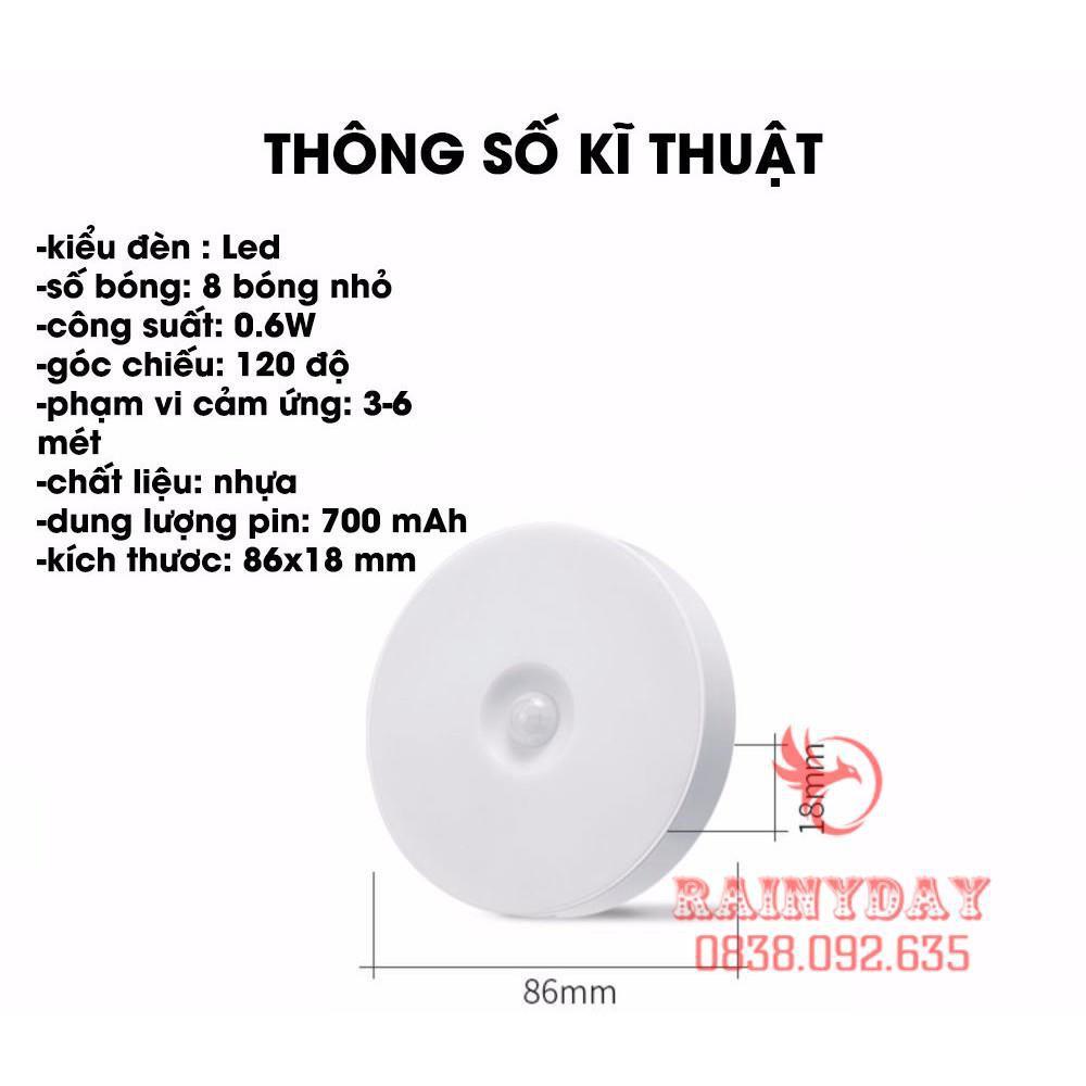 Đèn led cảm ứng tích điện sạc pin tiện lợi, đèn ngủ cảm biến chuyển động thông minh giá rẻ