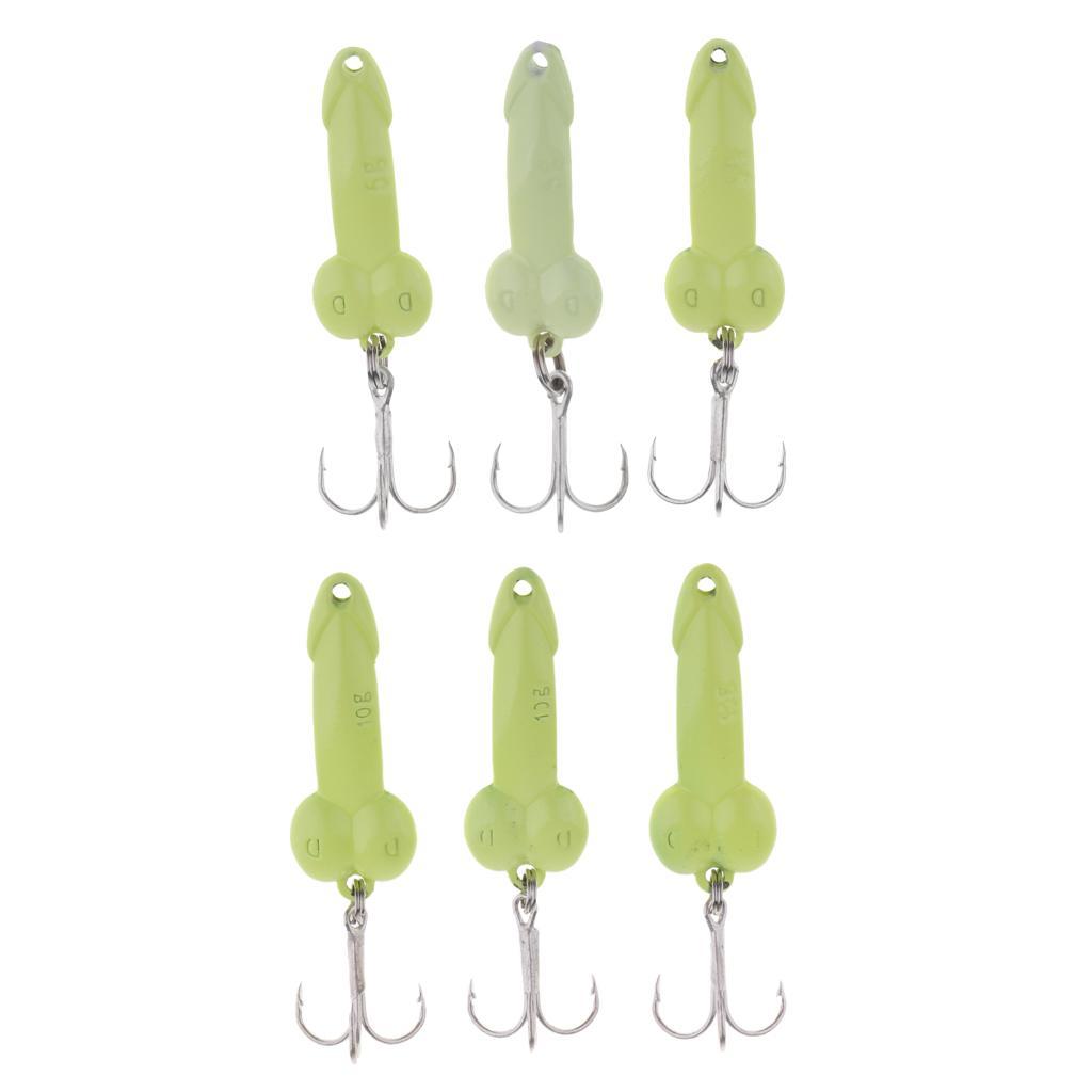 6Pcs Life-like Artificial Simulation Metal Sequins Metal Sequins Fishing Hooks