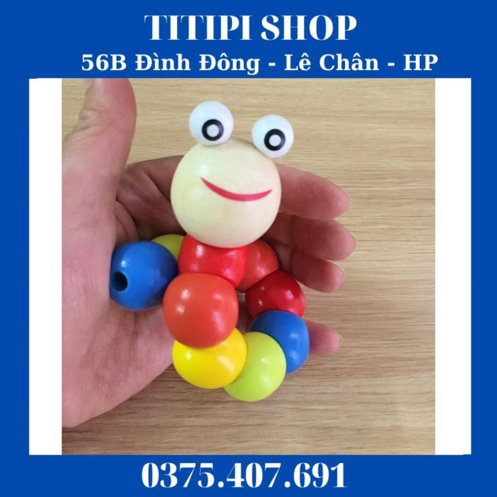 Siêu giảm giá Con sâu gỗ xinh đẹp nhiều màu sắc - Đồ chơi gỗ giúp bé luyện tay khéo léo, phân biệt màu sắc - Tamankids