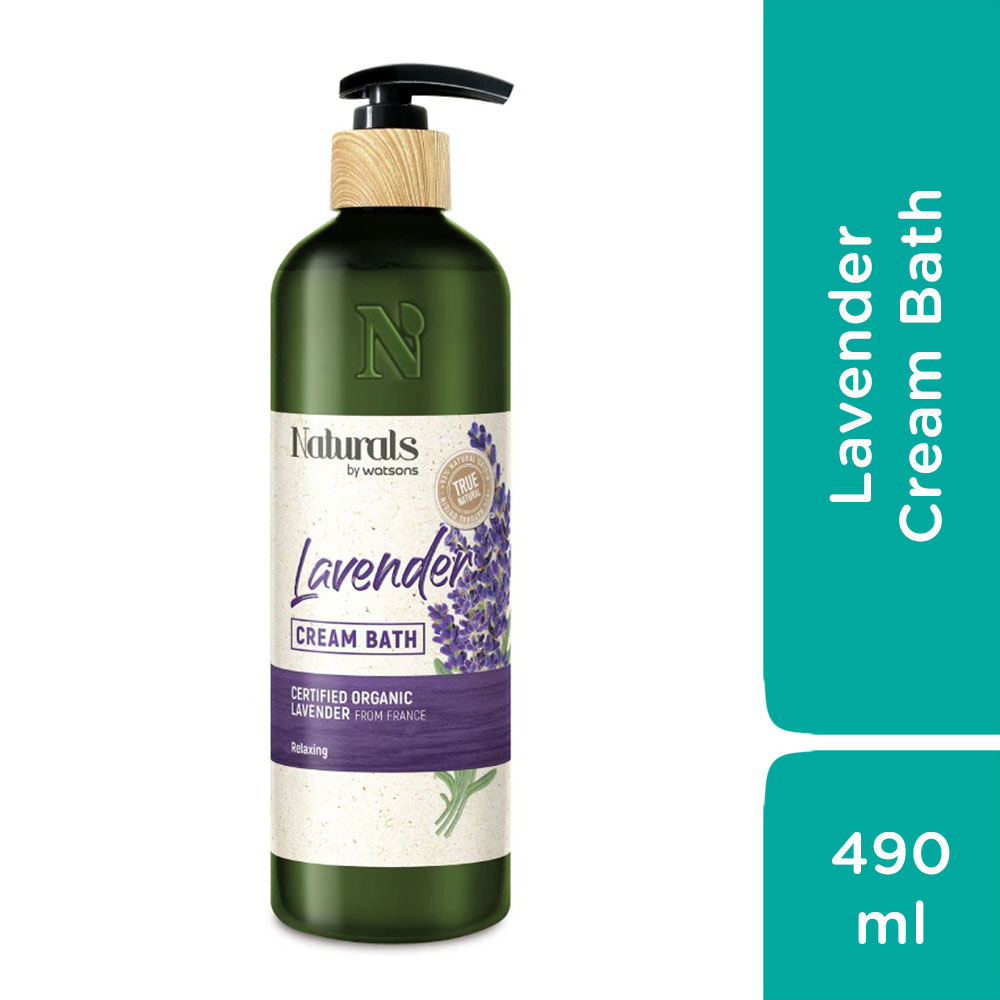 Kem Tắm Naturals By Watsons Hương Lavender True Natural Lavender Cream Bath 490ml