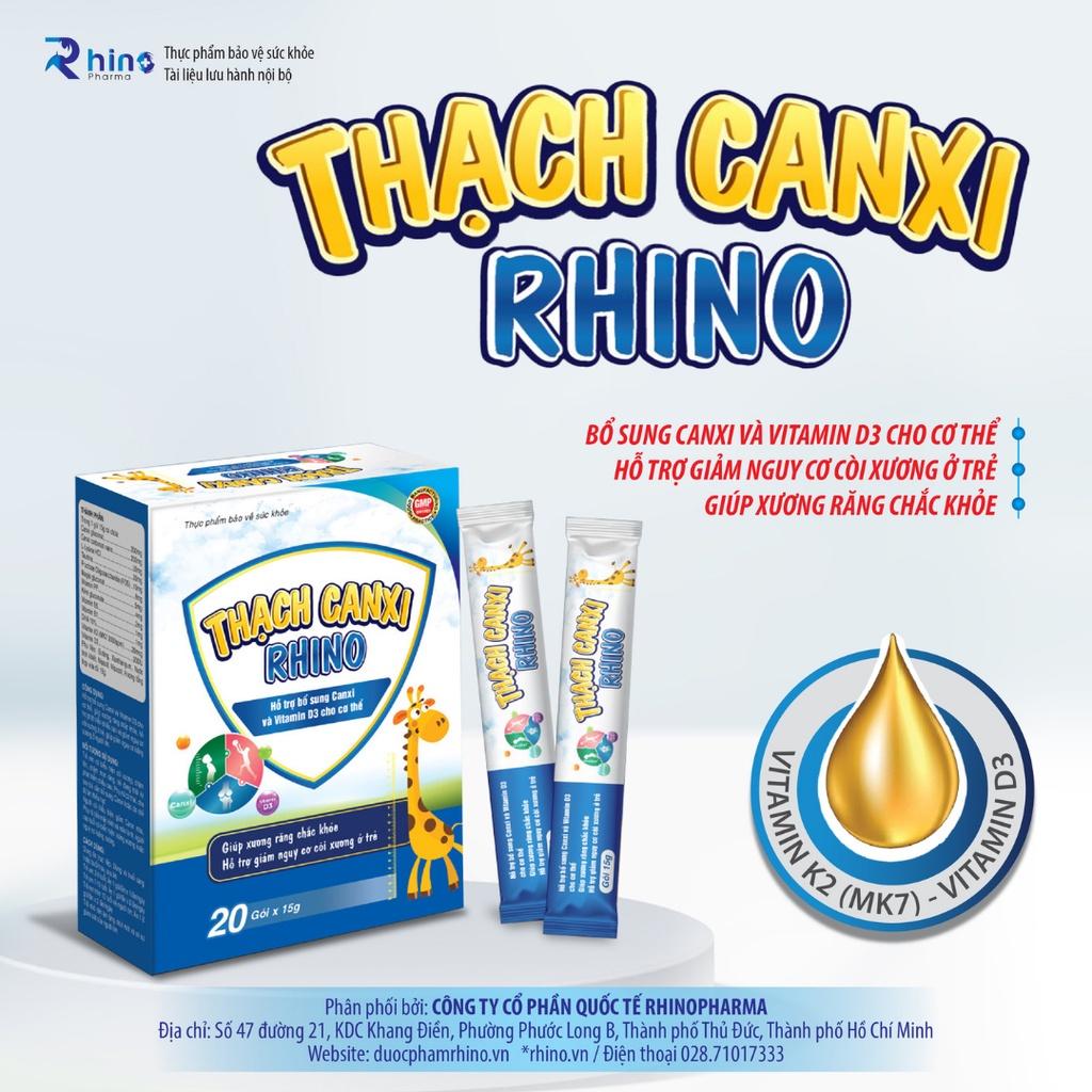 Thạch tăng chiều cao canxi RHino, giúp trẻ ăn ngon miệng, bổ sung canxi, omega , tăng chiều cao cho bé