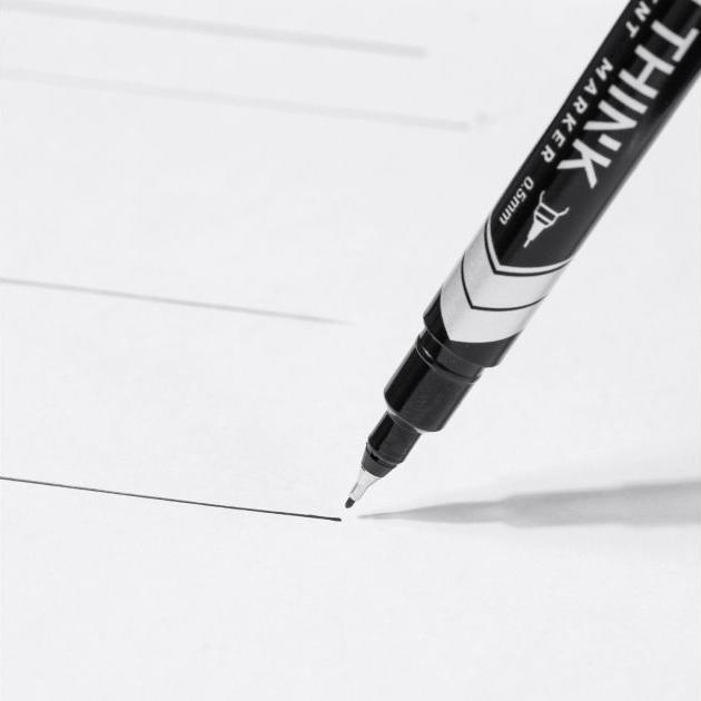 Bút Lông Dầu 2 Đầu - Deli U211-BK - Mực Đen