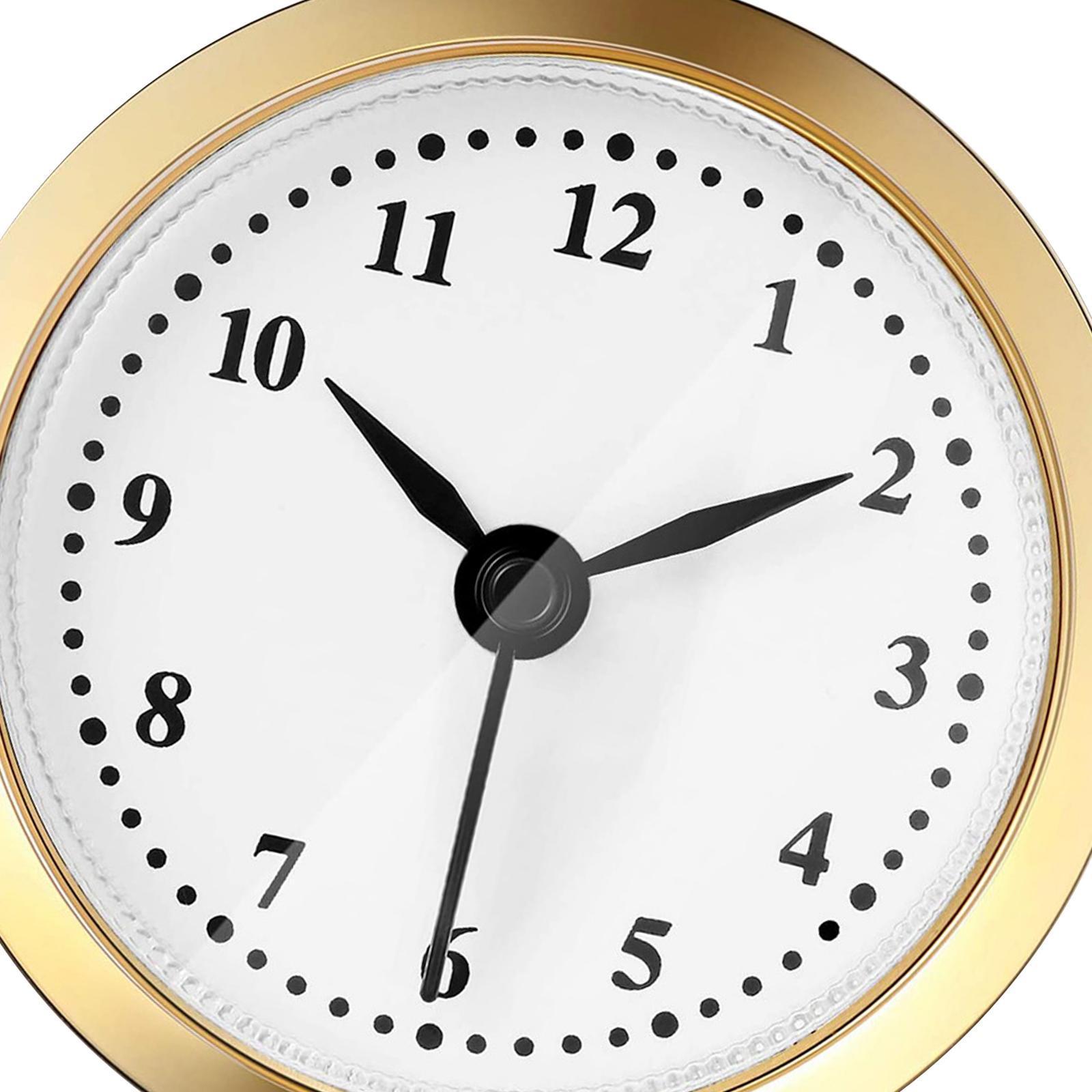 2xRound Quartz Clock Insert Wall Clock Movement Silent Bedroom Arabic Numeral