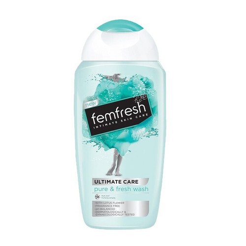 Dung dịch vệ sinh phụ nữ cao cấp cho da nhạy cảm Femfresh Pure &amp; Fresh Wash 250ml, làm sạch khuẩn, tạo cảm giác tươi mát