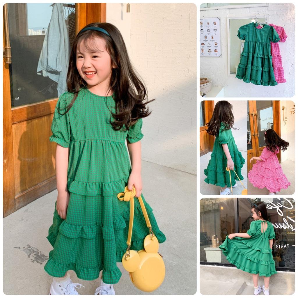 VT83 Size90-130 (9-27kg) Đầm váy bé gái phong cách Hàn Quốc Quần áo trẻ em hàng quảng châu