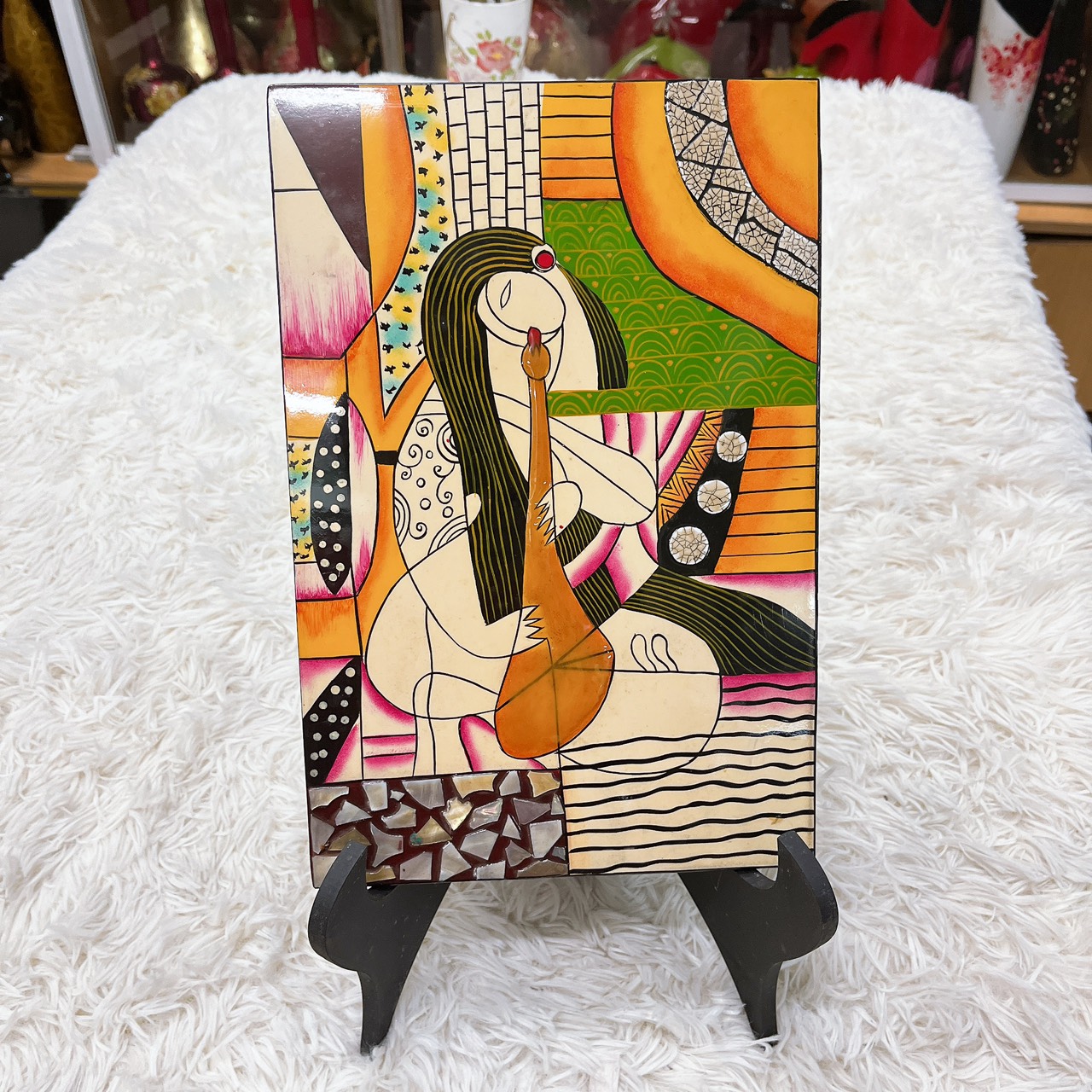 Tranh Picasso Sơn Mài Cao Cấp  chũ nhật Thanh Bình Lê trang trí kệ tủ, văn phòng, nhà cửa, làm quà tặng ý nghĩa