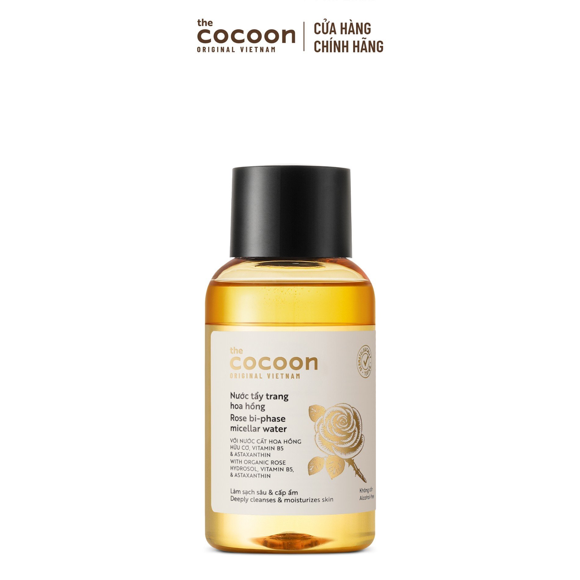 Nước tẩy trang hoa hồng Cocoon tẩy sạch makeup & cấp ẩm 140ml