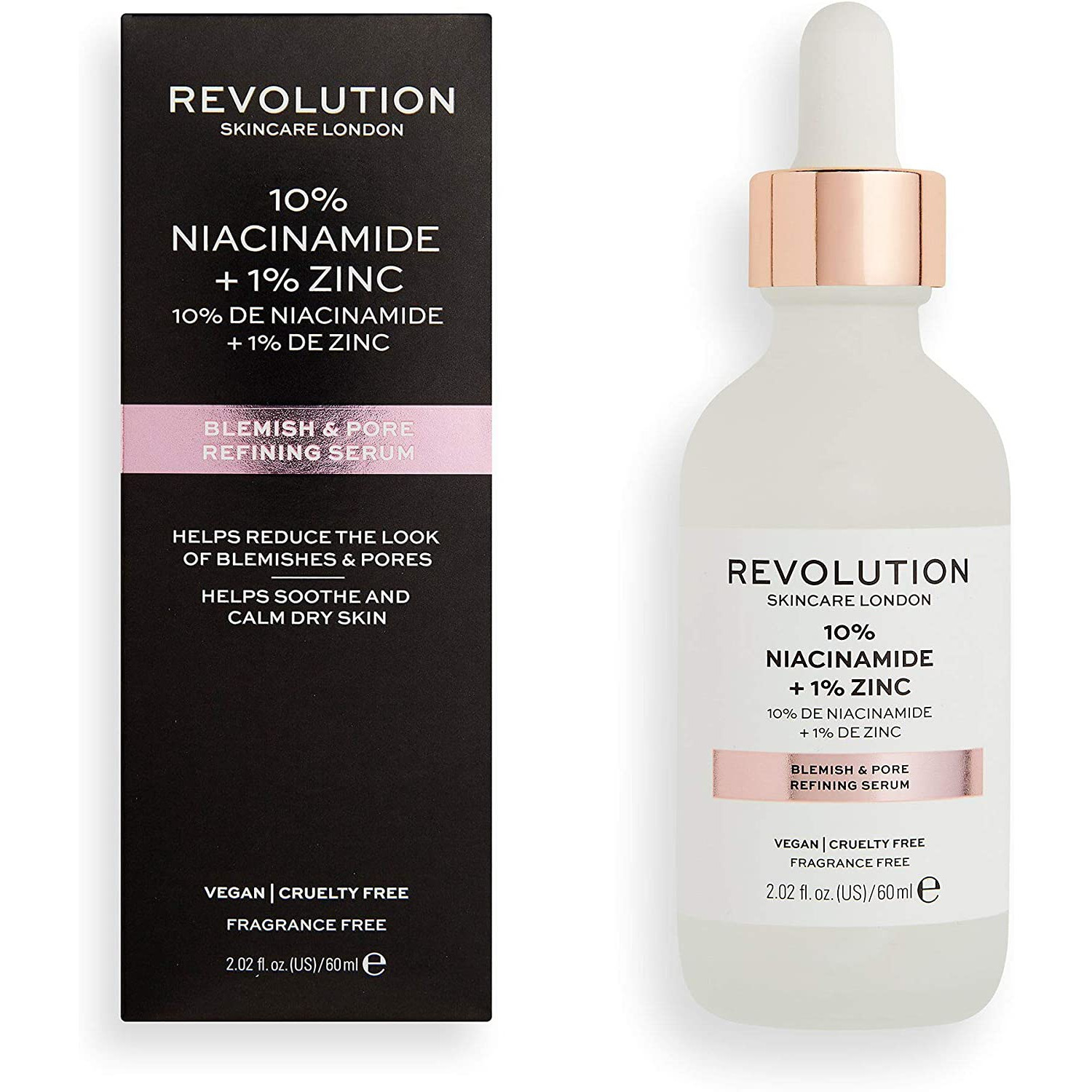 Tinh chất Revolution Skincare 10% Niacinamide 1% Zinc 60ml