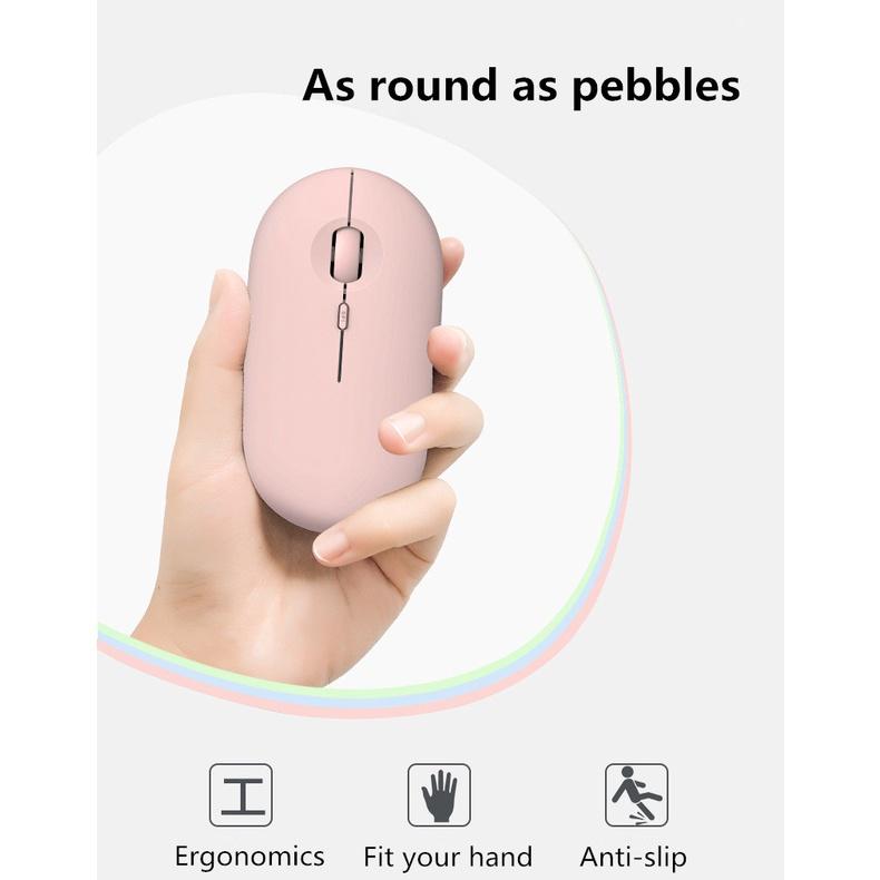 Chuột bluetooth Không Dây Hai Chế Độ Dễ Thương Phù Hợp Cho Điện Thoại Di Động / Máy Tính Bảng