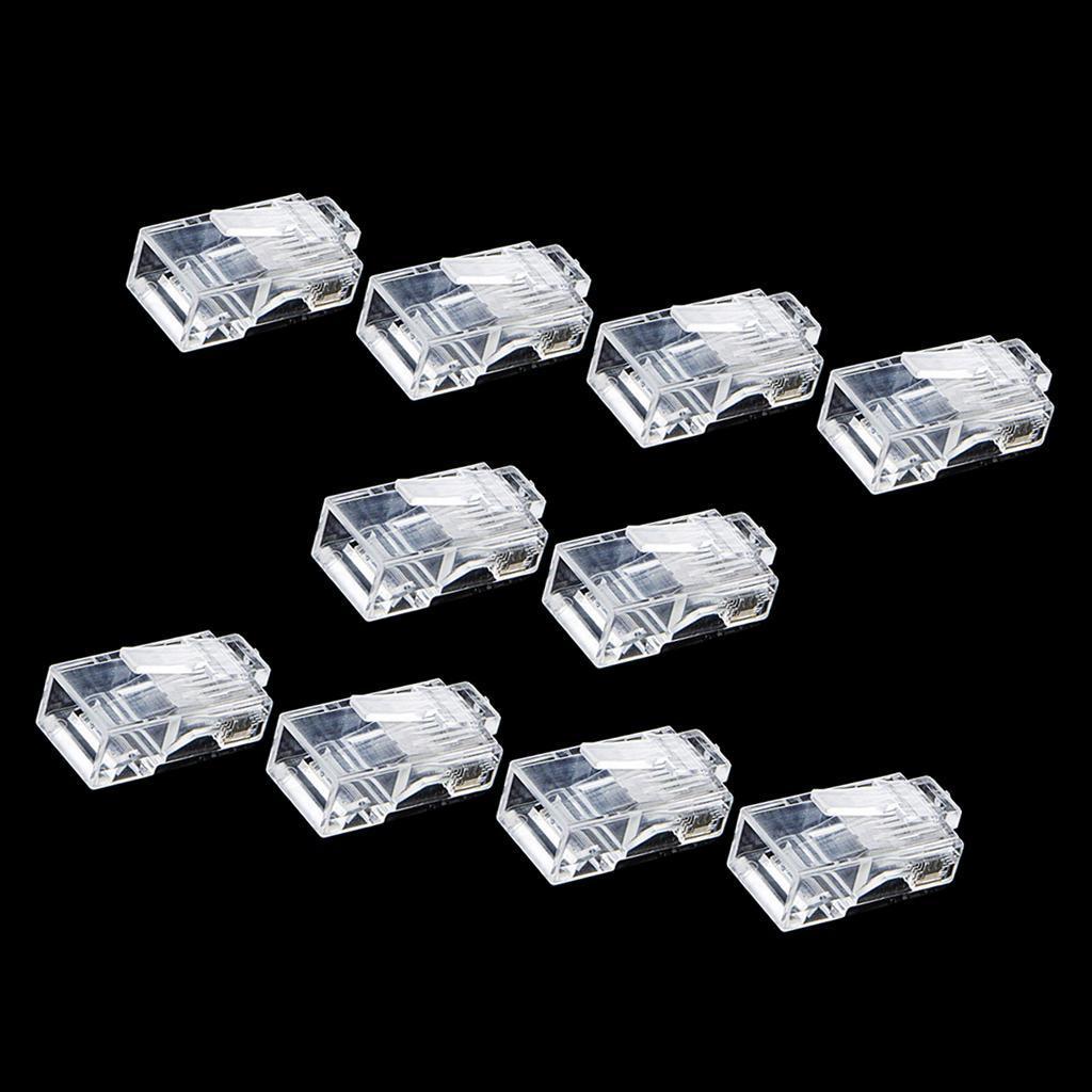 10 Pieces  RJ-45 UTP Connectors, RJ-45 Modular  with Flexible Latch