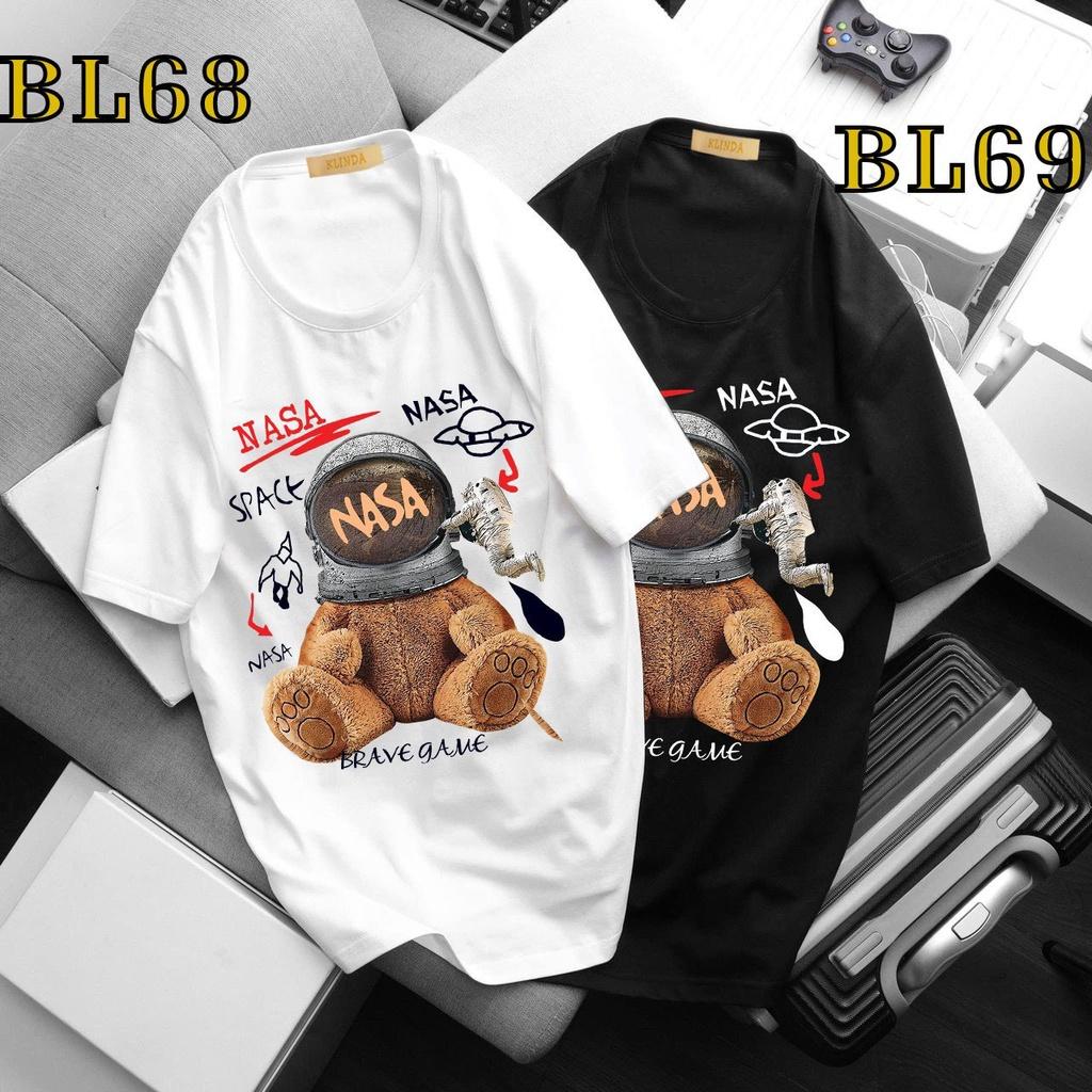 Áo thun gấu hành tinh tay lỡ nam nữ, áo phông form rộng unixe chất cotton mát mịn thấm hút mồ hôi