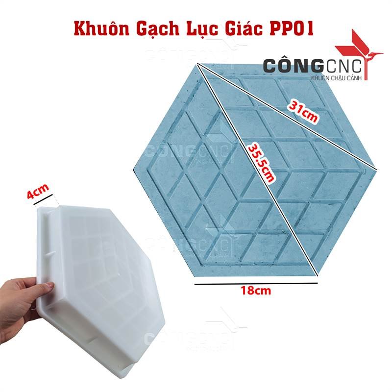 [Mới] Khuôn Đúc Gạch Lục Giác