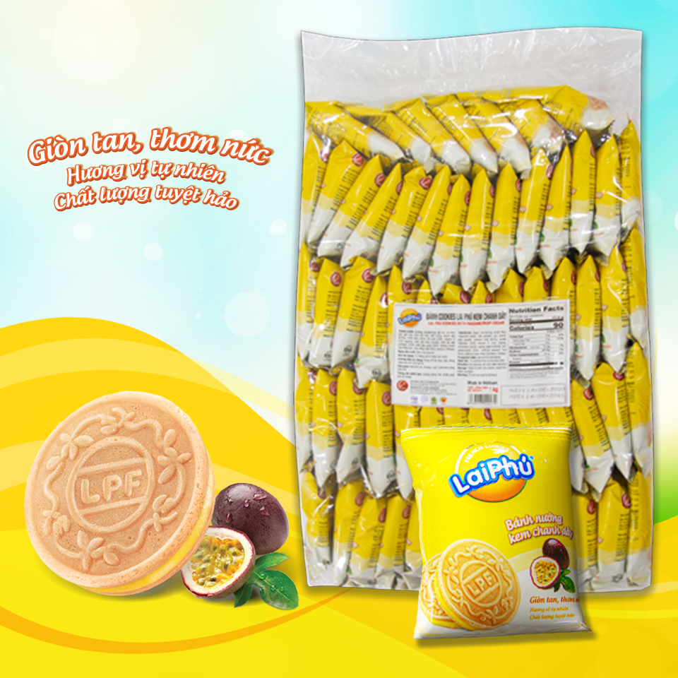 Bánh cookie Lai Phú kem Chanh Dây 1kg