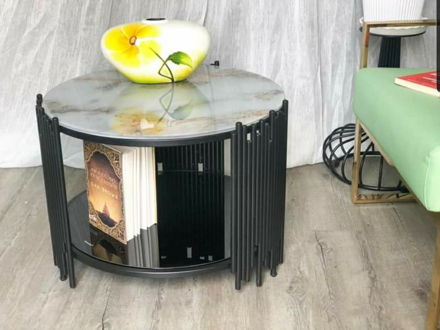 Bàn trà mạ vàng Zizac Juno Sofa
