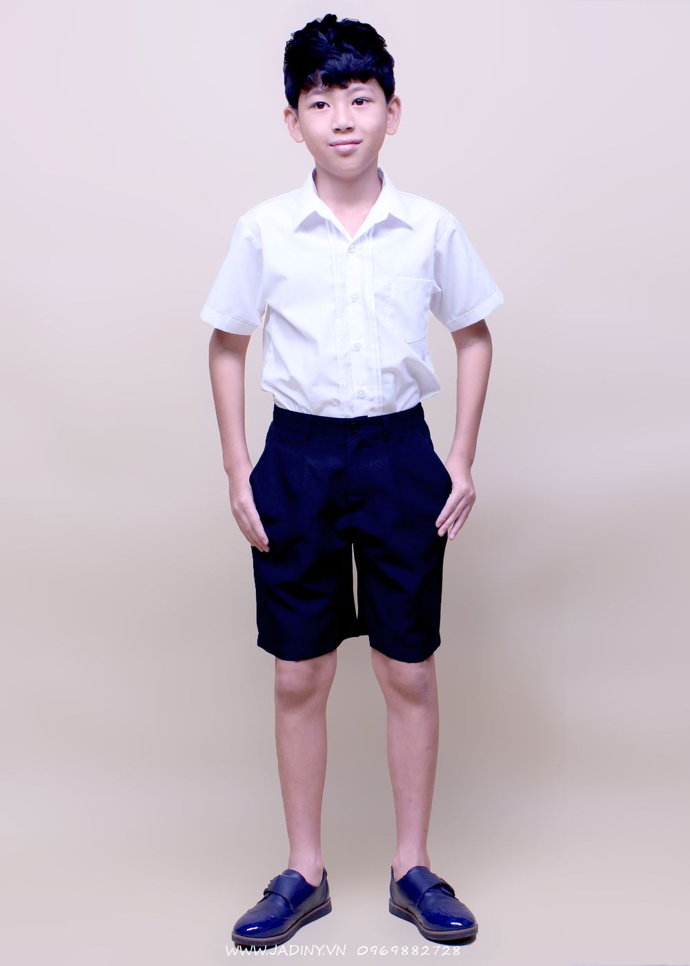 Quần ngắn đồng phục học sinh bé trai có khóa kéo, quần ngắn đi học tiểu học, cấp 1, lớp 1, thoải mái, thoáng mát, ít nhăn