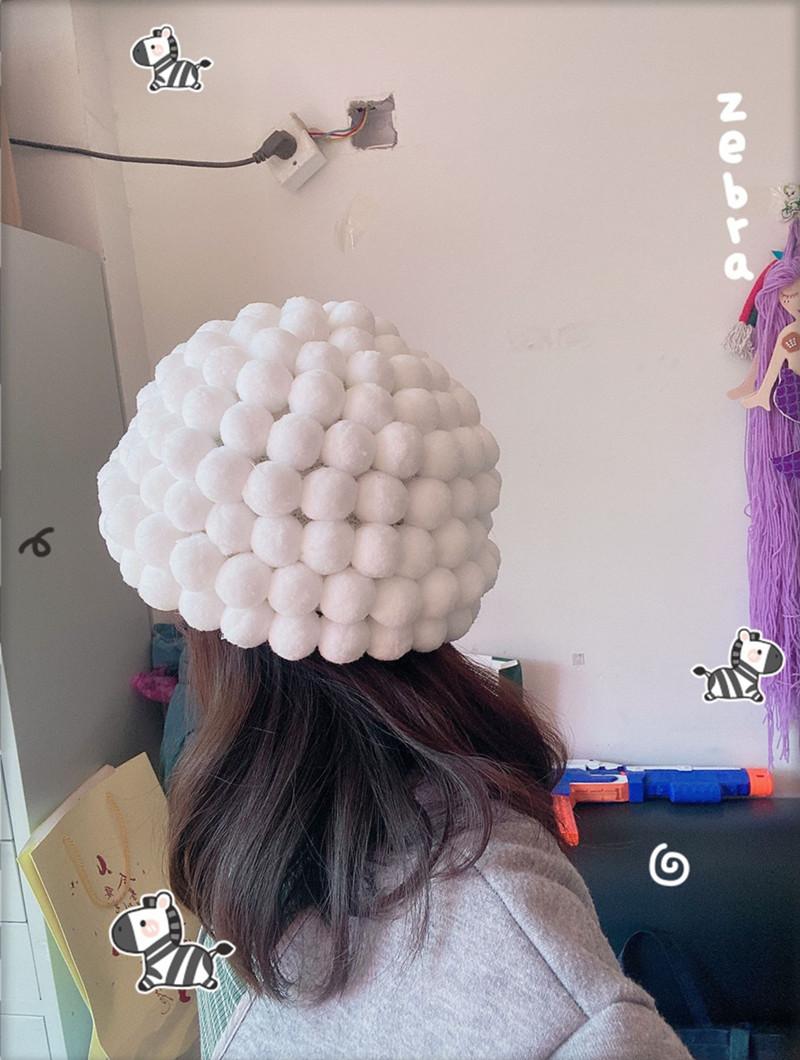 Mùa Đông Cho Bé Trẻ Em & Người Lớn Quốc Dễ Thương Bà Già Người Phụ Nữ Tóc Xoăn Tóc Giả Bộ Đội Skullies Beanies Sang Trọng Bóng Trẻ Em bebe Nón Mũ Nam