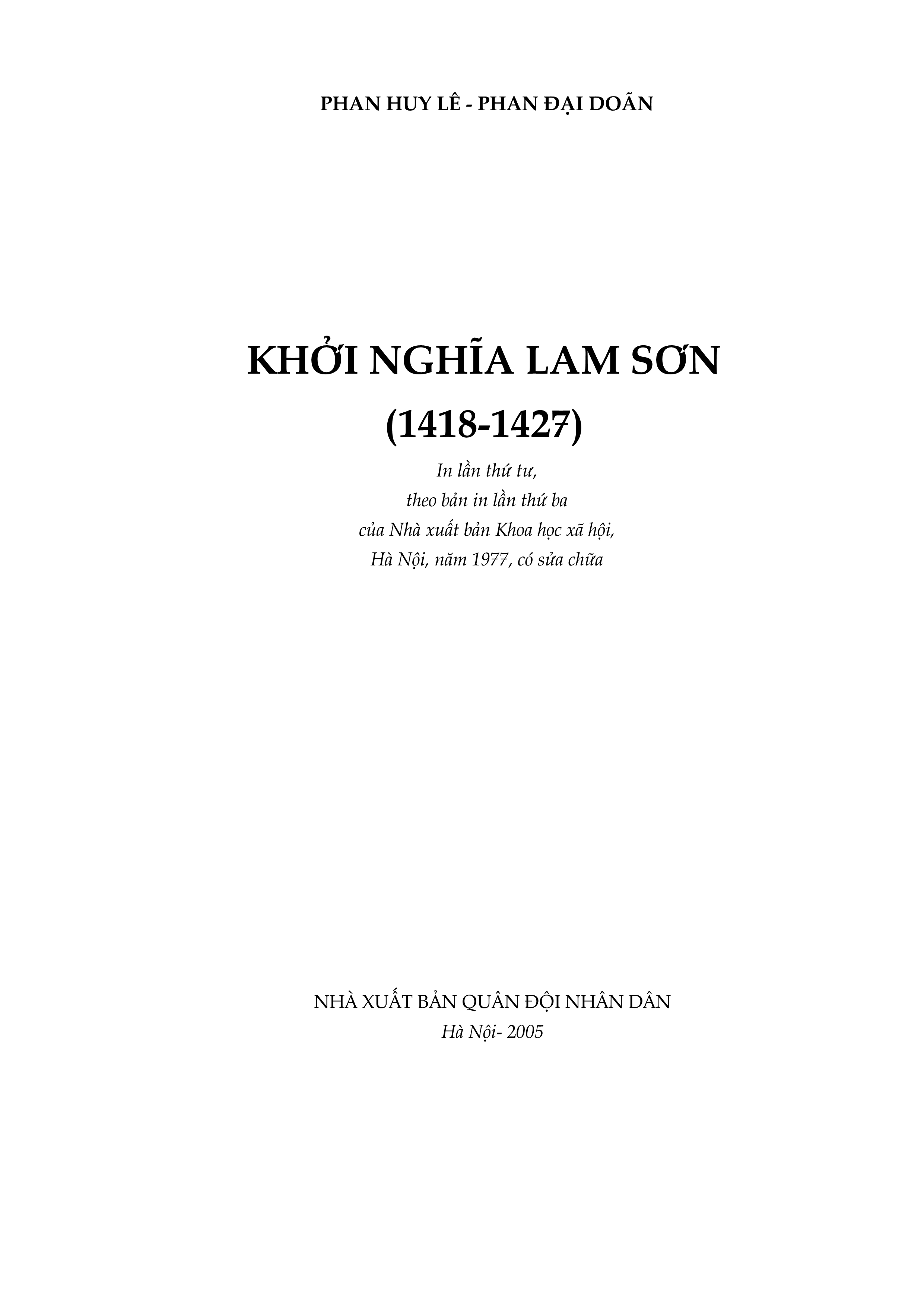 Khởi Nghĩa Lam Sơn (1418 - 1427)