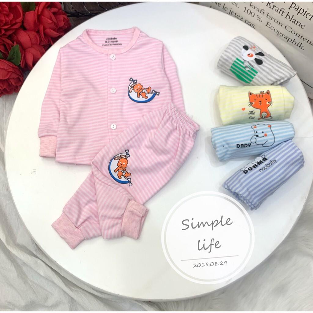 Bộ quần áo dài tay noubaby cho bé từ 0-15 tháng tuổi