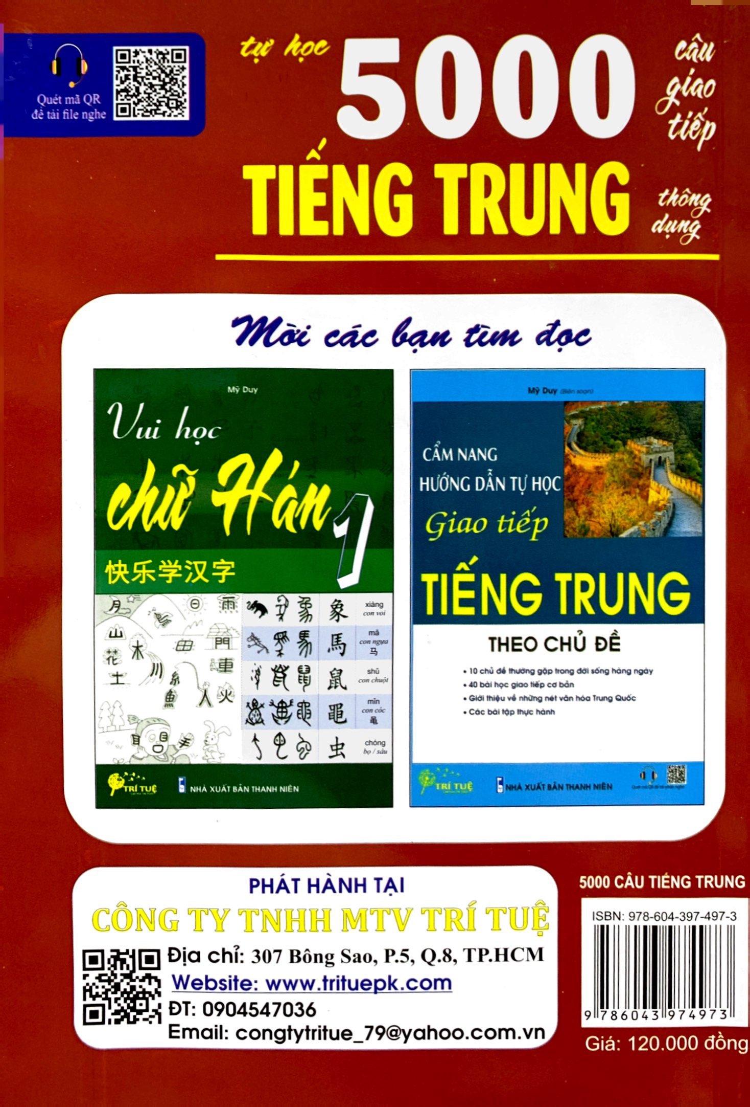 Tự Học 5000 Câu Giao Tiếp Tiếng Trung Thông Dụng