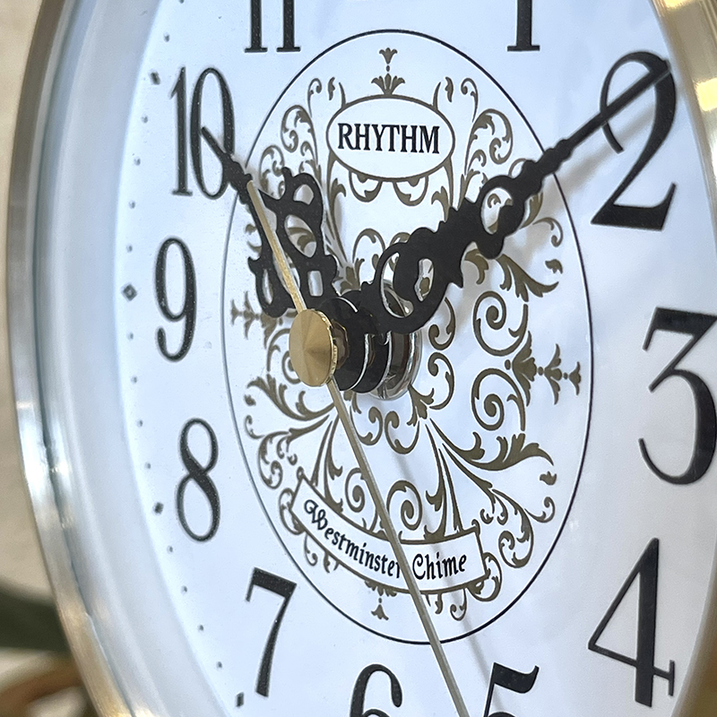 Đồng hồ Để bàn Rhythm CRH269NR18 – Kt 13.8 x 23.1 x 12cm, Vỏ kim loại, Dùng Pin