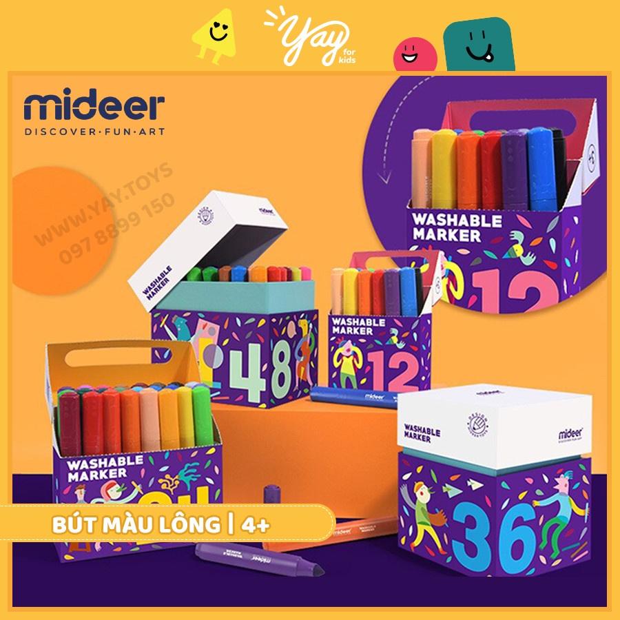 Bút Lông Màu Nguyên Liệu An Toàn Dễ Dàng Tẩy Rửa Mideer - washable marker mideer