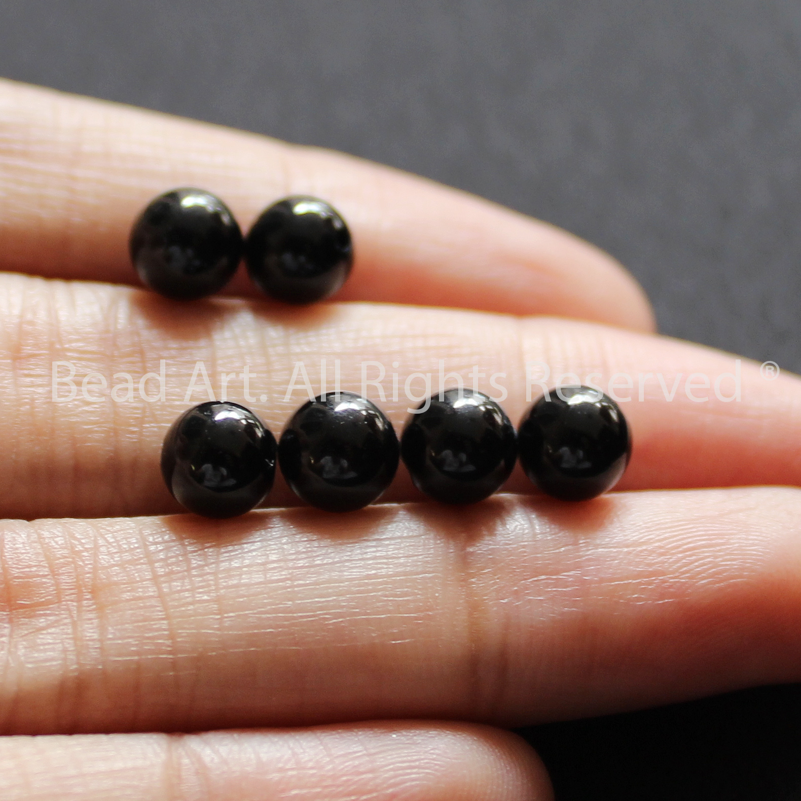 6MM Đá Tourmaline Đen Tự Nhiên Loại A, Mệnh Mệnh Thuỷ, Mộc, Đá Phối Vòng Tay Phong Thuỷ, Chuỗi Hạt - Bead Art