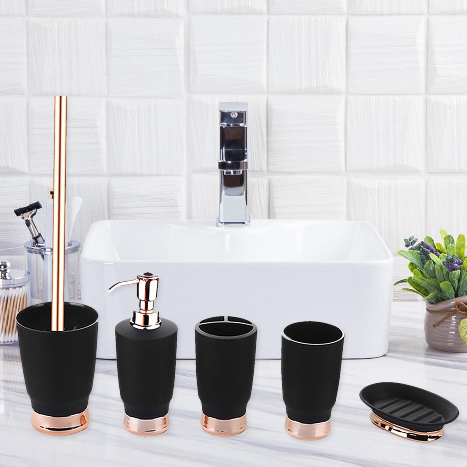 5x Bathroom Accessories Set Soap Toothbrush Holder for Apartment Home