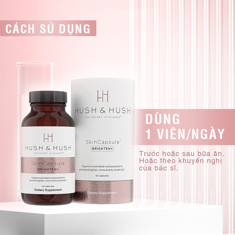 Viên Uống Sáng Da Hush And Hush SkinCapsule Brighten+ 60 viên