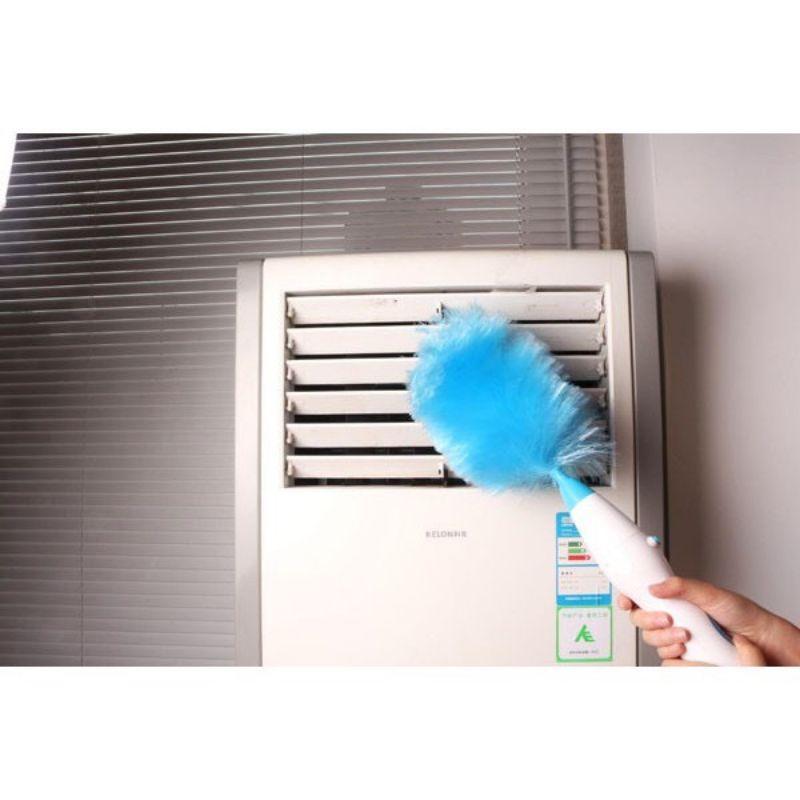 Chổi Lau Nhà Thông Minh , Chổi Lau Bụi Bằng Điện SPIN DUSTER - CHỔI QUÉT, LAU BỤI XOAY_chổi phủi bụi