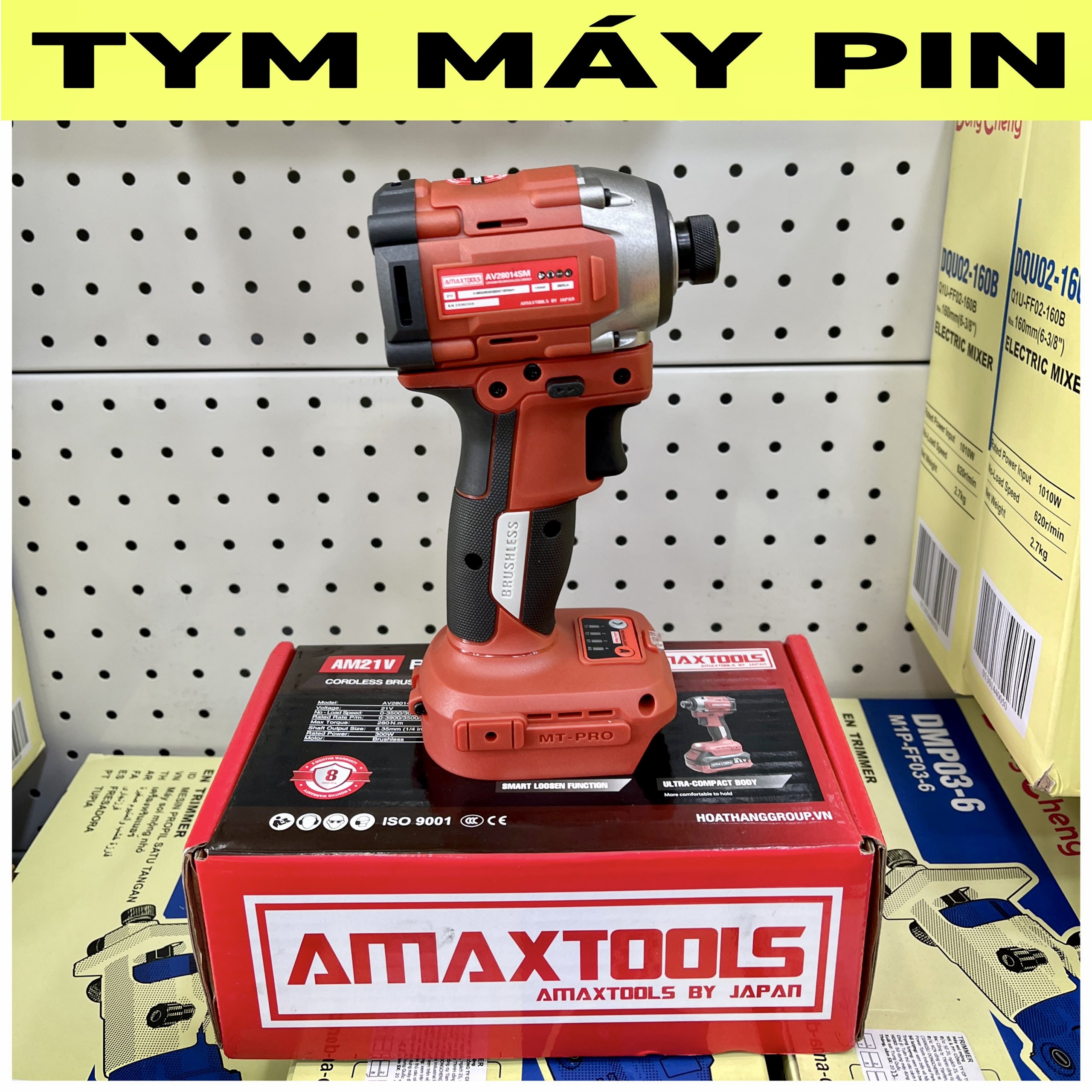 Thân Máy bắt vít búa pin 21V Amaxtools AV28014SM – chưa pin sạc.