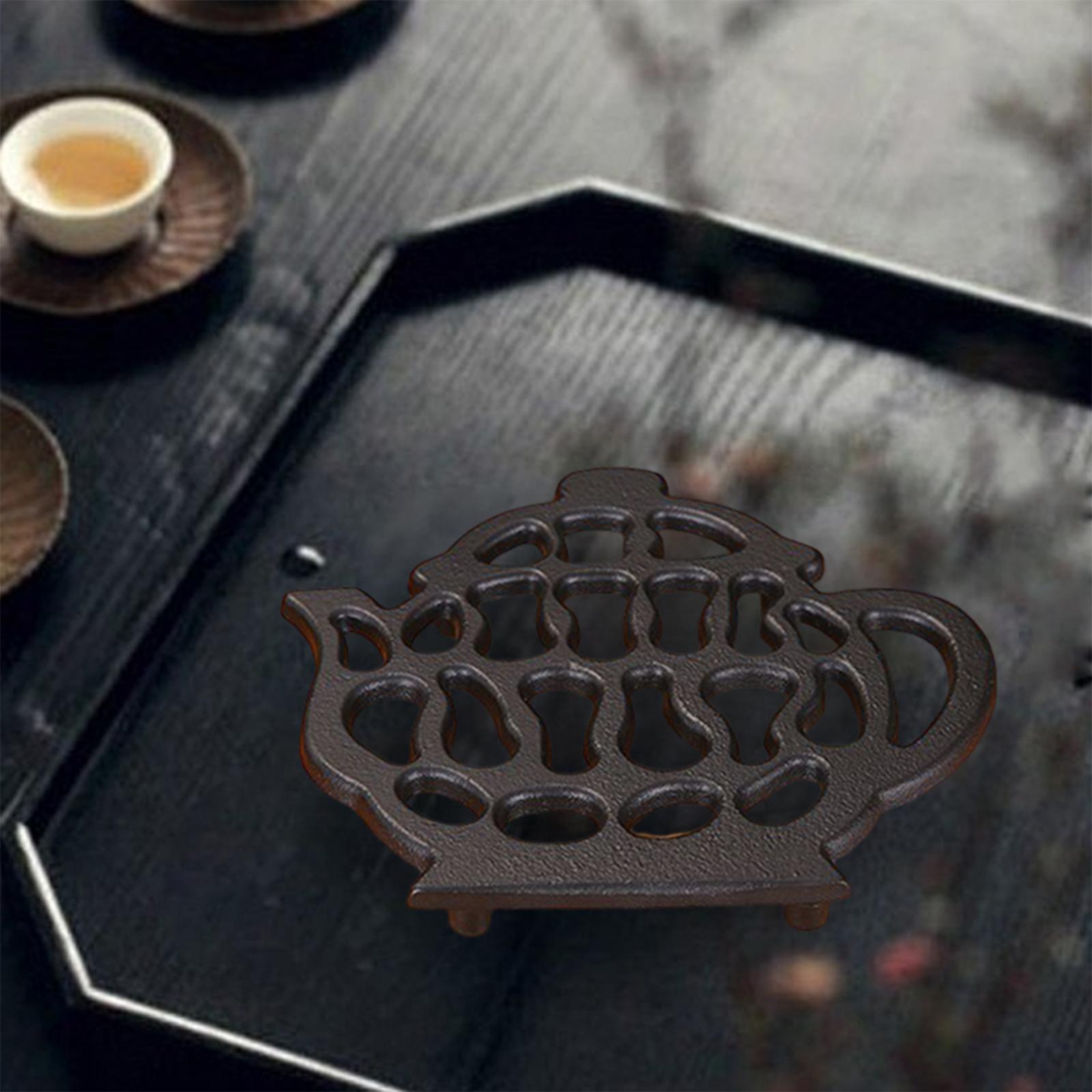 Teapot Cast Iron Trivets Exquisite Insulation Pad Table Decor for Wedding