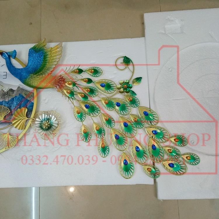 Đồng Hồ Treo Tường Trang Trí Chim Công Uyên Ương TP-066-1