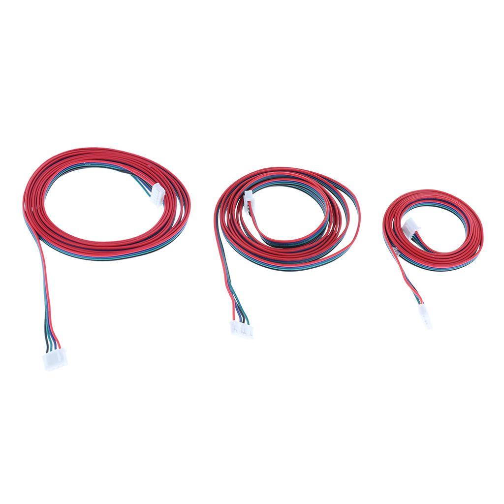 2 Pieces 3D Printer Stepper Motor Copper Connecting Cable XH2.54, 1+1.5m