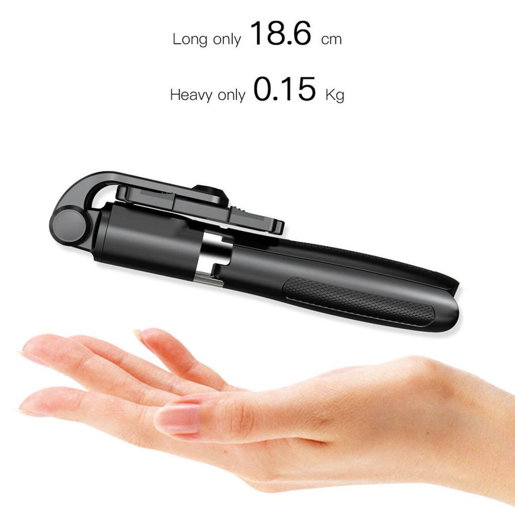 Selfie Stick Tripod Bluetooth Wireless Rotation Extendable Black