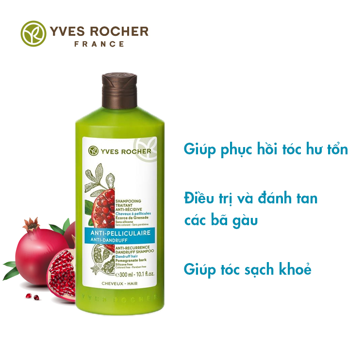 Dầu Gội Trị Gàu Yves Rocher Anti-Recurrence Dandruff Shampoo 300ml