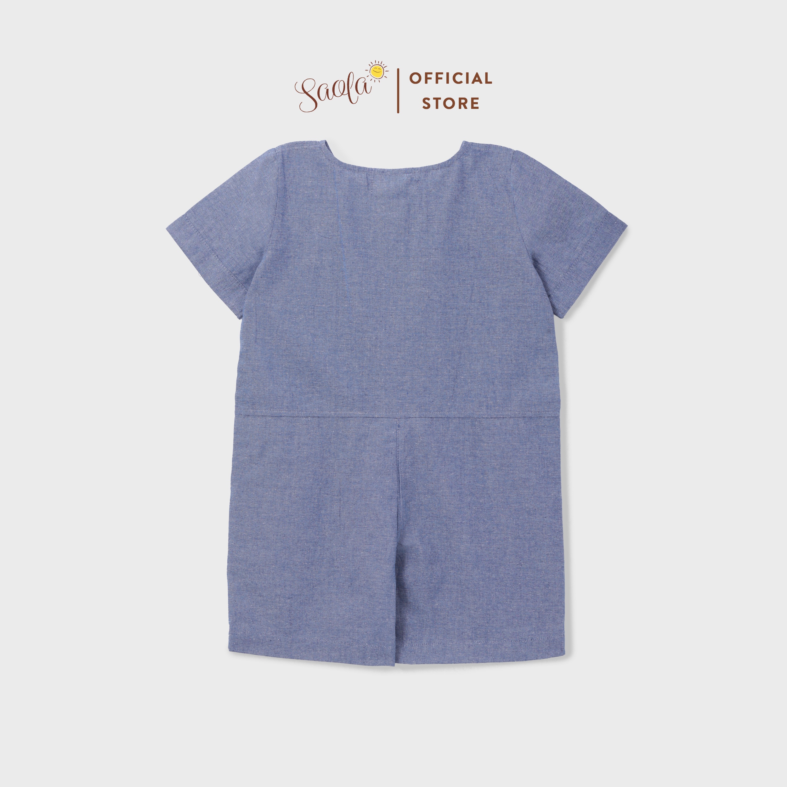 Áo liền quần/ Jumpsuit Bé Trai/ Bé Gái Chất Linen Cao Cấp - SERKAN OVERALL- JSL006 - SAOLA KIDS CLOTHING