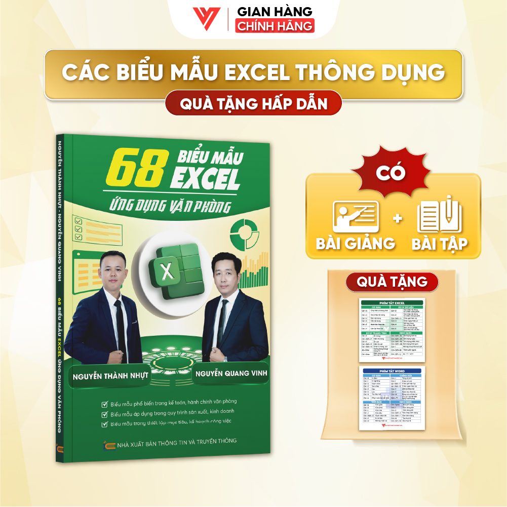 Sách 68 Biểu Mẫu Excel Ứng Dụng Văn Phòng Bí Quyết Tăng Hiệu Quả Công Việc