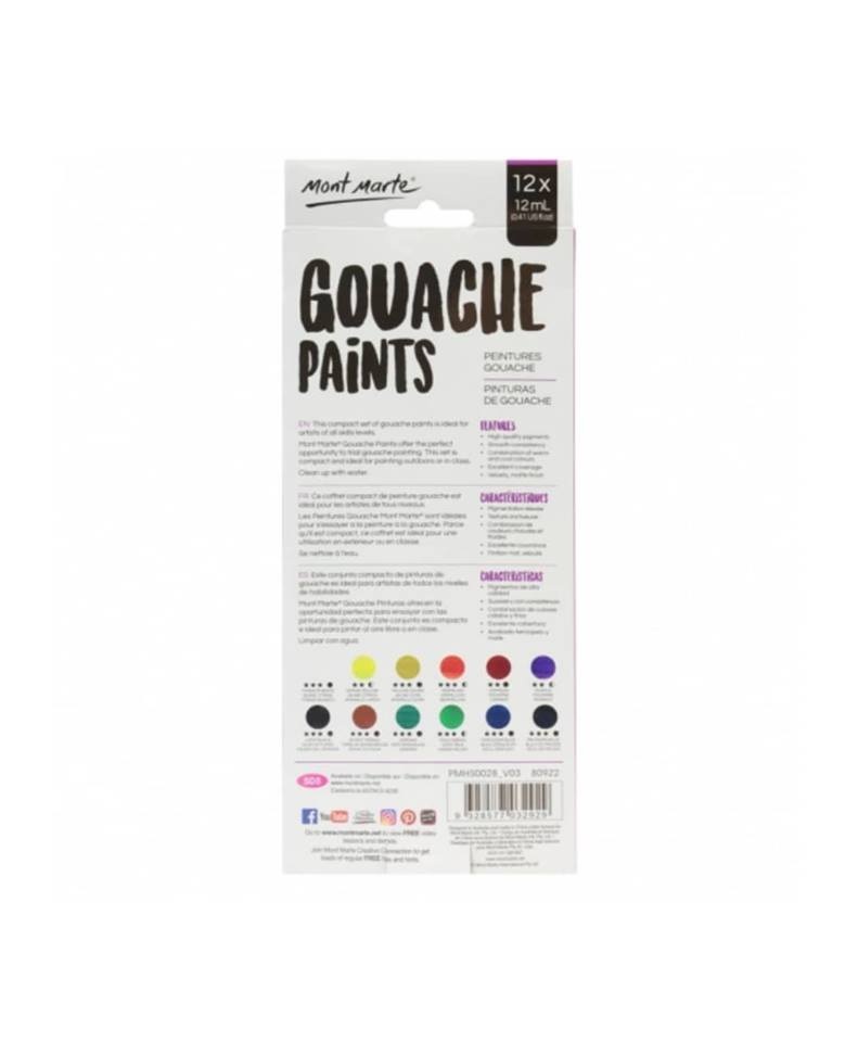 Màu Gouache Paint Bộ 12ml X 12 Màu