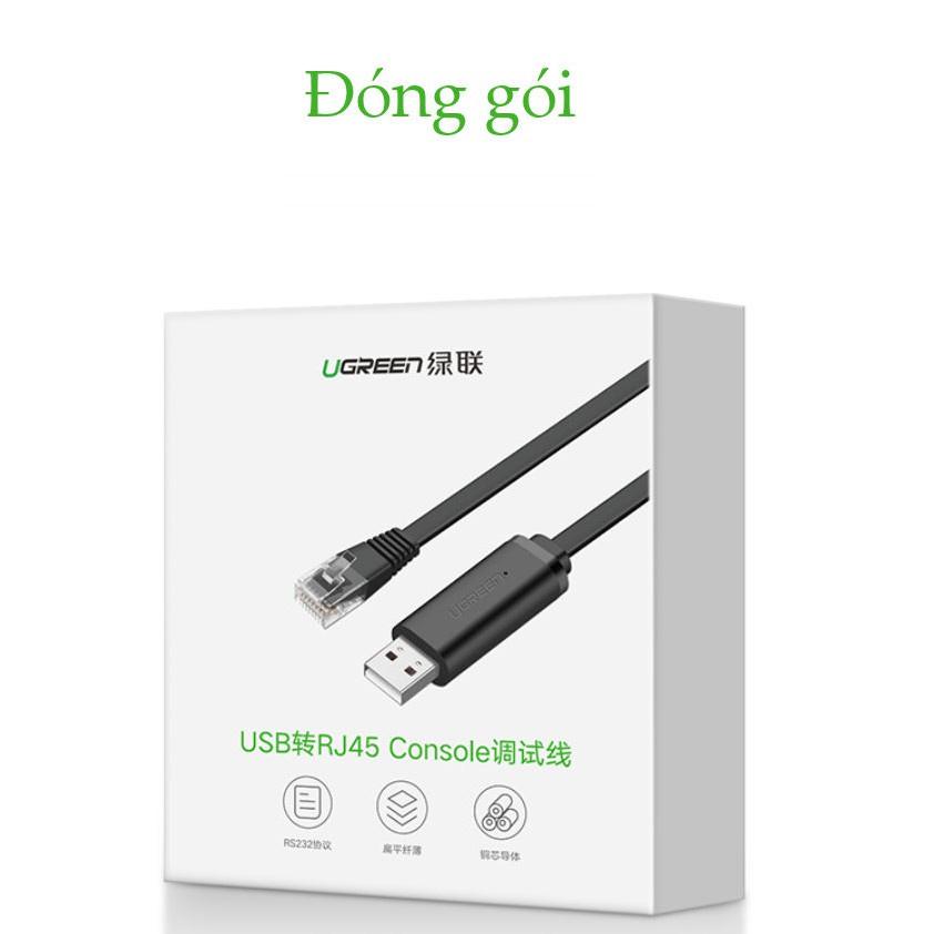 Dây cáp USB 2.0 sang RJ45 FTDI UGREEN CM204 50773 60813 (chuẩn 8 pin) hàng chính hãng